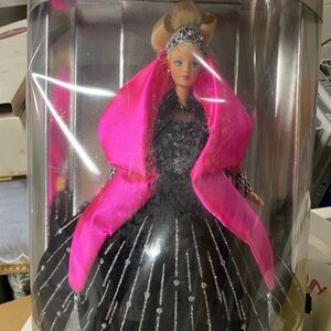 Holiday Barbie Doll in Pink and Black Gown
